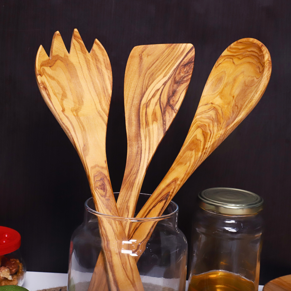 Olive Wood Utensils Set