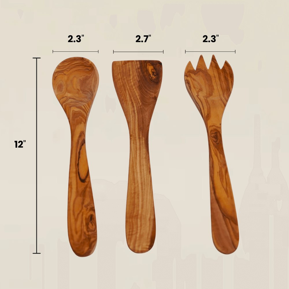 Olive Wood Utensils Set