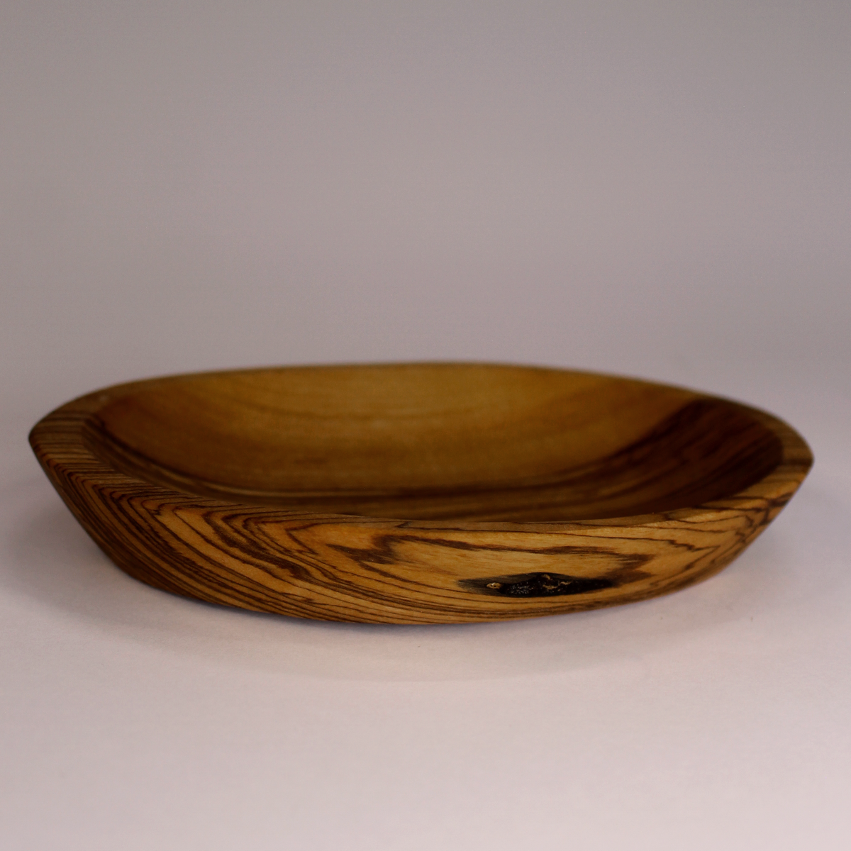 Handcrafted olive wood oval serving dish by Art Olive, view 1