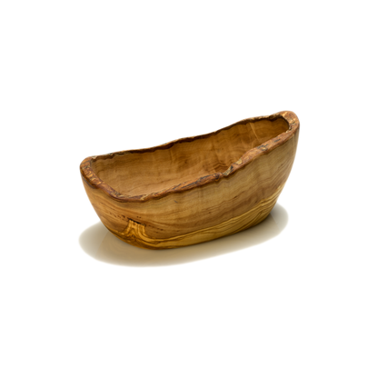 Rustic Olive Wood Bowl with Natural Edge