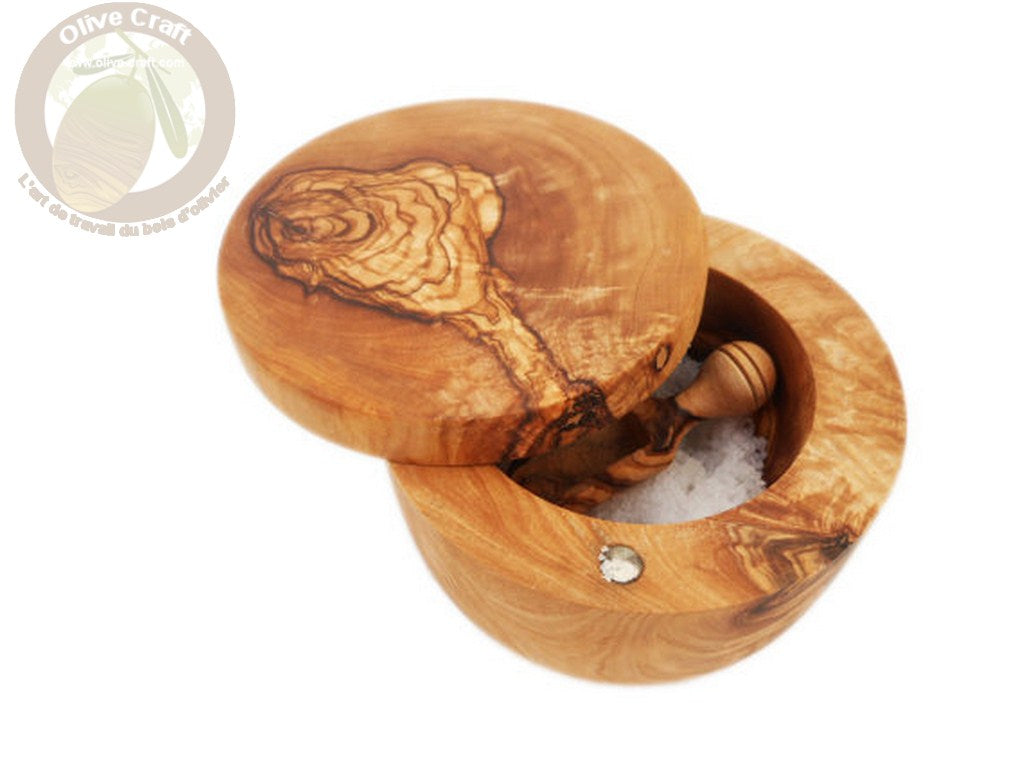 Olive-Wood Salt Keeper, Medium
